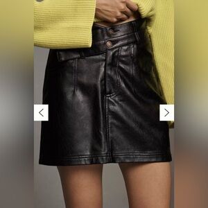 Pilcro Faux Leather Mini Skirt